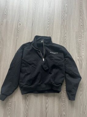 Sporty & Rich Black Half-Zip Sweatshirt